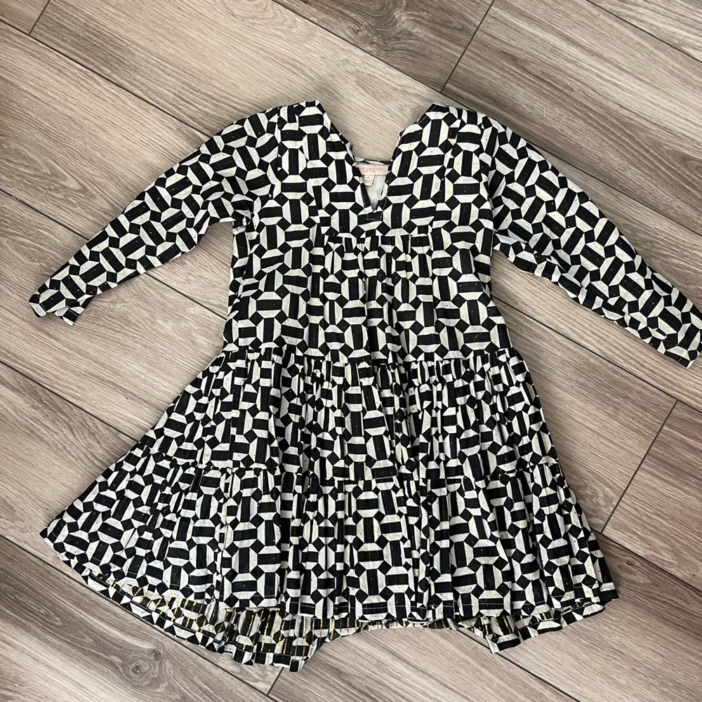 PINK CHICKEN’S GEO PRINT A-LINE DRESS SIZE 6